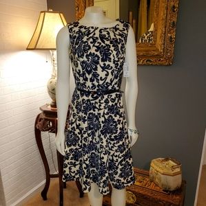 Navy floral dress